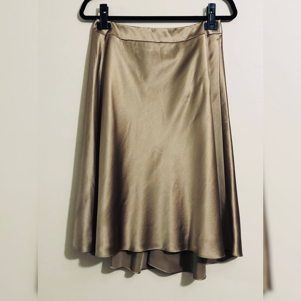 Talbots A-Line Skirt in Shimmering Gold